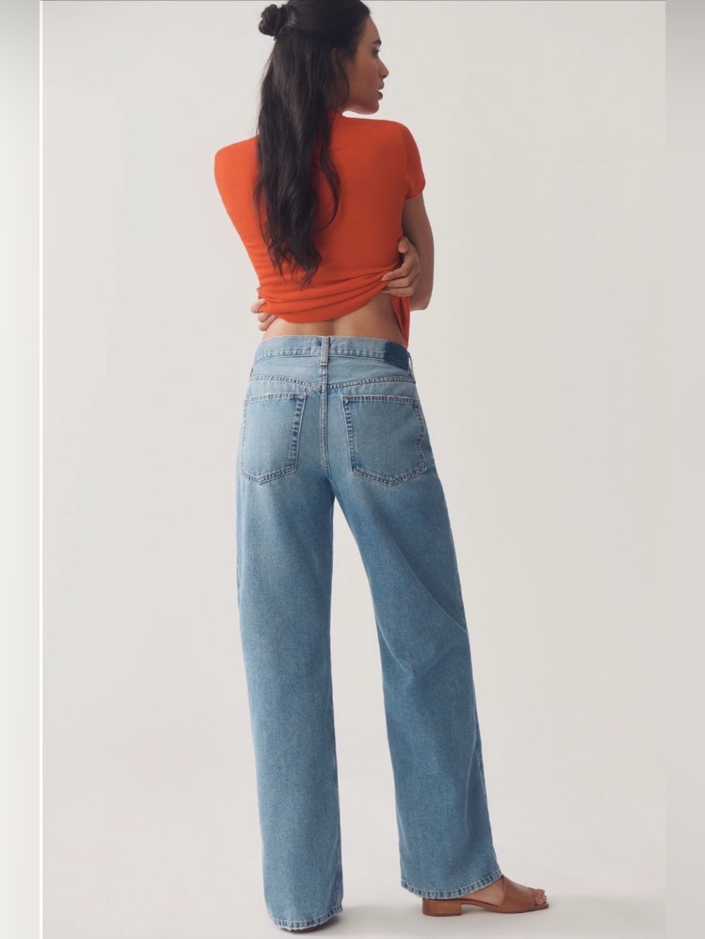 Anthropologie Etica Stanton High Rise Relaxed Straight Wide Leg Jeans size 30 - Picture 3 of 14